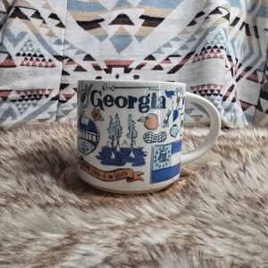 Starbucks Georgia Mug - Blue, White, and Orange